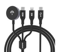 Câble 3 en 1 USB-C - Chargeur USB-C / iPhone Lightning / Apple Watch PD 100 W 1,