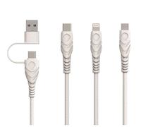 Câble 3 en 2 Lightning Micro USB et Type C
