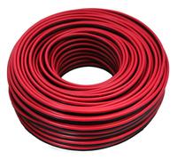 Câble 30 M 2x 1,5 MM ² Rouge/Noir - Câble D'Enceinte Voiture Hifi