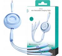 Câble 3W1 Joyroom Colorful Usb Do Usb-C/Lightning/Micro Usb 3.5A, 1M (Niebieski)