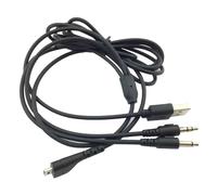Câble 4 en 1 Jack 1.8mm, 3.5m/6 pieds, cordon de charge de remplacement pour casque d'écoute, Compatible avec SteelSeries 7 5 3 Pro