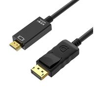 Câble 4K DisplayPort vers HDMI 1,8 mètre uni-directionnel Transmission Compatible pour Lenovo HP Dell AMD ASUS Nvidia Phonillico®