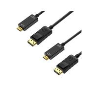 Câble 4K DisplayPort vers HDMI 1,8 mètres uni-directionnel transmission pour Lenonvo HP Dell AMD Asus Nvidia [Lot de 2]