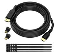 Câble 4K DisplayPort vers HDMI 6,1 m, DP vers HDMI mâle, câble vidéo UHD, cordon unidirectionnel, pour PC, ordinateur de bureau, carte graphique vers téléviseur HD, moniteur, projecteur, avec 2