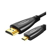 Câble 4K Micro HDMI vers HDMI for GoPro Hero, Raspberry Pi 4, Sony A6000, Nikon ，Yoga ，3, caméra Micro HD vers HDTV(1080P Black,0.3m)
