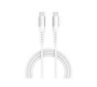 Câble 4smarts 541452 USB-C vers USB-C 1.5m Blanc, Transfert 0.48 Gbit/s, Power Delivery 60W (20V/3A), Connecteurs Aluminium/Nylon