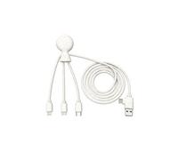 Câble 5 en 1 Mr BIO USB C/micro USB & USB C & Lightning 1m Blanc