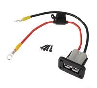 Câble 50 A 10 AWG pour câble 30 cm étanche cuivre 10 AWG rallonge 50 A avec anneau M8 étanche pour câble 30 cm pour panneau solaire 30 cm 50 A pour câble de raccordement 1000 V CC plaqué argent 50 A