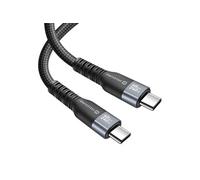 Swissten Câble 5A Thunderbolt 4.0 Transfert USB-C vers USB-C 240W 50cm Noir