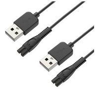 Cable 5V pour rasoir tondeuse Philips QP1924 QP2724 QP2734 QP2824 QP2834 [Lot 2] Phonillico® Noir
