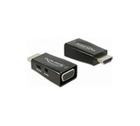 DeLOCK 65901 Adaptateur HDMI A mâle vers VGA & Audio 3.5mm Femelle, résolution 1920x1200, chipset Algotek AG6200, boîtier plastique noir
