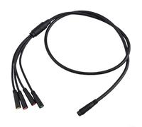 Câble 8 broches de 105 cm pour affichage de l'accélérateur de vélo électrique, interfaces de montage et double point de connexion du capteur de frein sur les modèles 24 V à 72 V