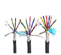 Câble à âme en cuivre pur blindé, Câble de communication RVSP 485 à paires torsadées en cuivre blindées, 100 mètres, 17-24 AWG, 2-8 conducteurs(6 Core 18awg 98m)