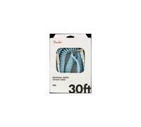 Câble À Bobine FENDER Original Series, Droit-Angle, 30', Bleu Daphne (9m)