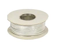 Câble à deux conducteurs pour sonnette - 0,5 mm - Blanc - Rouleau complet - Différentes longueurs disponibles