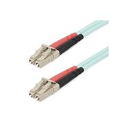 StarTech.com 25m (82ft) LC/UPC to LC/UPC OM4 Multimode Fiber Optic Cable, 50/125µm LOMMF/VCSEL Zipcord Fiber, 100G Networks, Low Insertion Loss, LSZH Fiber Patch Cord - Cordon de raccordement -...