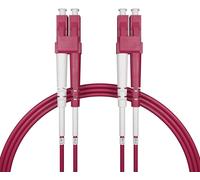 Câble à fibre optique OM4 LC/UPC vers LC/UPC de 2 mCâble fibre optique duplex multimode LC/LC