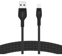 Câble À Gaine Tressée Usb-A Vers Lightning Boostcharge Pro Flex (1M), Certifié Mfi, Pour Iphone 14,13, 12, Pro, Max, Mini, Se, Ipad, Etc (Noir)