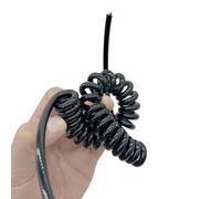 câble à ressort en spirale, Câble d'extension spiralé à 3 conducteurs, 50 cm 2,5 m, 14-24 AWG(20AWG 0.5MM2)