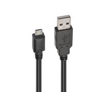 Câble Accsup Micro USB Mâle vers USB-A Mâle 3 m Noir