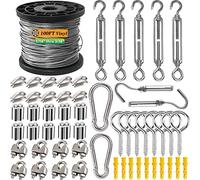 Cable Acier 2MM,30M Cable Inox,304 Cable Acier Inoxydable,M5 Tendeur Cable Inox pour Cable Plante Grimpante Exterieur,Treillis et Projets DIY Extérieurs