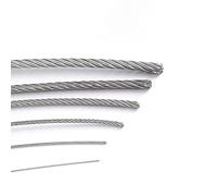 Cable Acier 7 * 19 Corde molle multi-brin 304 à câble en acier inoxydable Broche de levage 1,2,5, 3 4 mm(2.0mm (5Meter))