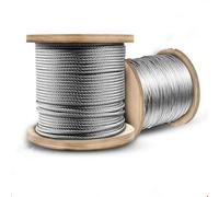 Cable Acier Câble métallique de 100 mètres avec revêtement transparent en PVC, corde en acier inoxydable, diamètre de corde à linge: 0,5/0,8/1/1,2/1,5/2/2,5/3/4/5/6/8 mm(10 Meter,Diameter 1mm)