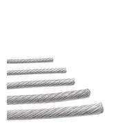Cable Acier Câble métallique en acier inoxydable 304 avec revêtement plastique transparent de 5,0 m/10,0 m/50,0 m/100,0 m, 1,0 à 6,0 mm, utilisé for les cordes à linge, etc.(50M,5mm)