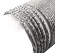 Cable Acier Câble métallique en acier inoxydable 304 de 1 à 20 m diamètre câble levage pêche plus souple, roulement(1x7 Structure,5M,6.0mm)