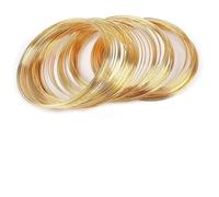 Cable Acier Fil À Mémoire De Bijoux, Perles, En Acier, Composants Forme, Fournitures For La Fabrication, Collier, Bracelet, Boucle D'oreille(Gold,0.6X120mm)