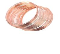 Cable Acier Fil À Mémoire De Bijoux, Perles, En Acier, Composants Forme, Fournitures For La Fabrication, Collier, Bracelet, Boucle D'oreille(Rose-gold,0.6X120mm)