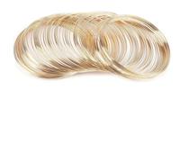 Cable Acier Fil À Mémoire De Bijoux, Perles, En Acier, Composants Forme, Fournitures For La Fabrication, Collier, Bracelet, Boucle D'oreille(KC-gold,0.8X120mm)