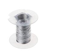 Cable Acier Gainé,Cable Inox Câble de levage pêche souple en acier inoxydable 304 100 m 1 × 7 corde à linge avec 30 embouts aluminium(0.5mm)