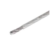 Cable Acier Gainé, Cable Inox Câble métallique en acier inoxydable avec revêtement plastique PVC vert/rouge/noir/jaune/bleu/vert/transparent de 5 à 10 m(Clear,10M,3.0mm after coating)