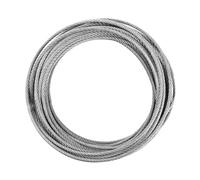 Cable Acier Inox 5mm, 20m / 65.6ft Kit Cable en Acier, 7 x 7 Kit Corde Acier Inoxydable Cable Metallique Flexible 881lbs(400kg) Capacité de Charge Générale / 2204lbs(1000kg) Maximum