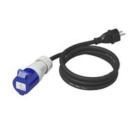 Câble adaptateur 150 cm 3 x 2,5 mm² de fiche Schuko vers CEE caravane camping-car