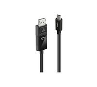 - Câble adaptateur - 24 pin USB-C (M) pour DisplayPort (M) - DisplayPort 1.2 - 1 m - rond, support pour 4K60Hz (3840 x 2160) - noir