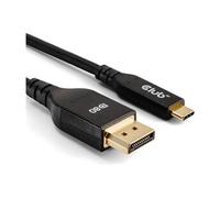 - Câble adaptateur - 24 pin USB-C (M) pour DisplayPort (M) verrouillé - DisplayPort 2.1 - 1 m - bi-directionnel, Certifié VESA DP80, support pour