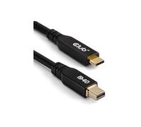 - Câble adaptateur - 24 pin USB-C (M) pour Mini DisplayPort (M) - DisplayPort 2.1 - 2 m - bi-directionnel, Certifié VESA DP40, support pour 8K30Hz,