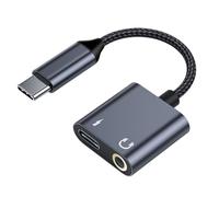 Câble adaptateur 3,5 mm - Convertisseur de charge et audio 2 en 1 - Câble USB de type C pour tablettes de téléphones portables | Écoutez de la musique, appelez, chargez rapidement, compatible avec la