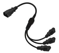 Câble adaptateur 3 broches C14 vers IEC320-C13 fiche mâle vers prise femelle - Câble convertisseur en Y