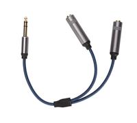 CâBle Adaptateur 6,35 Mm MâLe Vers 2 Femelles 6,35 Mm, Prise 6,35 Mm Vers Double Prise 6,35 Mm Et CâBle Audio StéRéO SéParateur