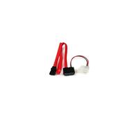 Cable adaptateur 90 cm Slimline SATA vers SATA avec alimentation LP4 - Câble SATA - Serial ATA 150/300/600 - SATA Slimline (F) pour SATA,