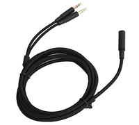 Câble Adaptateur à Paire Torsadée en Fil de Cuivre OFC pour Cloud Stinger/Cloud Mix/, Fil tressé Noir 3 Mm, Longueur 2 M, Compatible avec Les Appareils 3,5 Mm, qualité Sonore Claire