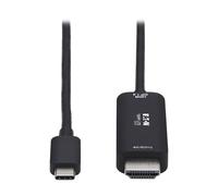 Câble adaptateur actif USB-C vers HDMI série Tripp Lite (M/M), 4K 60 Hz, HDR, HDCP 2.2, mode alternatif DP 1.4, noir, 6 pi (1,8 m)