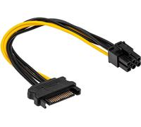 Câble adaptateur Akyga AK-CA-30 SATA (M) - PCI-Express 6 broches (F) 0,15m