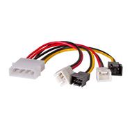 Câble adaptateur Akyga AK-CA-34 Molex (M) - 2x 3 broches 12V + 2x 3 broches 5V (M) 0,15m