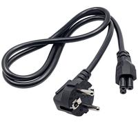 Câble adaptateur Akyga alimentation [1x Prise mâle + contact de protection - 1x Fiche femelle (forme de trèfle) C5] 1.00 m noir