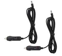 Câble Adaptateur Allume-Cigare, 2 Pièces, 12V/24V DC, 5,5 x 2,1mm, 3 Mètres, avec Fusible 5A et Voyant LED, pour Voiture