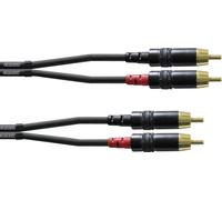 Câble adaptateur audio [2x Cinch-RCA mâle - 2x Cinch-RCA mâle] Cordial CFU 3 CC noir 3.00 m